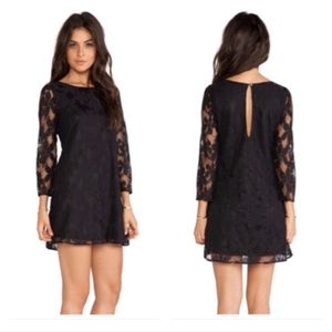 Show me your mumu black lace tunic dress